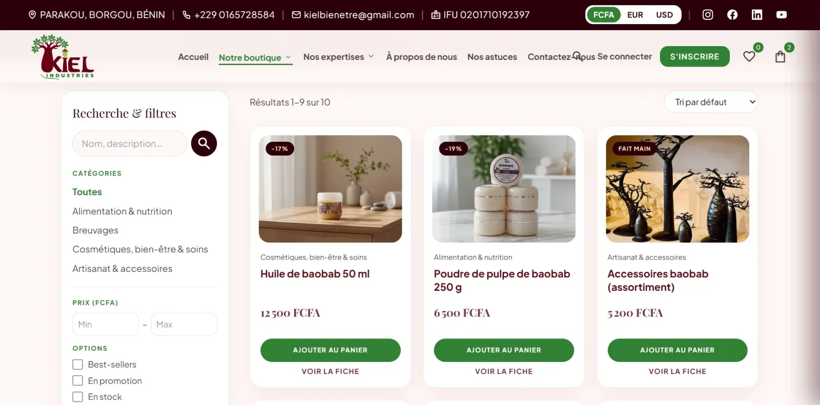 KIEL INDUSTRIES — Website Design & E-commerce Development